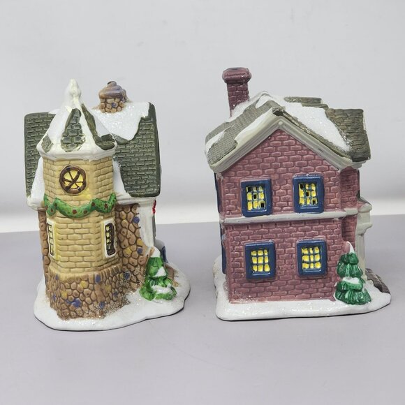 Vintage Wellington Square‎ Collection Ceramic Holiday Village Houses Christmas - Picture 4 of 11